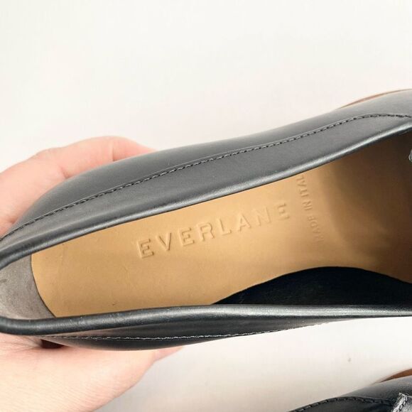 Everlane The Modern Loafer Leather Black Flat Slip On Solid Women’s Size 5 - Picture 7 of 9